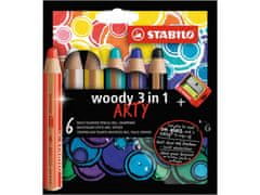 STABILO woody 3v1 barevné pastelky 6ks