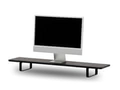 Oakywood Dřevěný stojan na monitor, 105 x 23 cm, černý