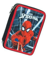 EXCELLENT Dvoupatrový školní penál Spiderman pavučina - vybavený