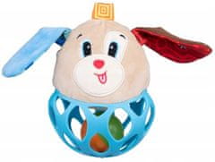 BalibaZoo Dětská hračka chrastítko, Pejsek s míčkem, modrá