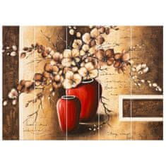 ZUTY Obrazy na stěnu - Orchideje v červené váze, 225x160 cm