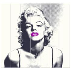 ZUTY Obrazy na stěnu - Marilyn Monroe s fialovými rty, 210x195 cm