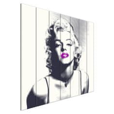 ZUTY Obrazy na stěnu - Marilyn Monroe s fialovými rty, 210x195 cm
