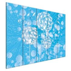 ZUTY Obrazy na stěnu - Nafukovací atrakce na abstraktním modrém pozadí, 225x160 cm