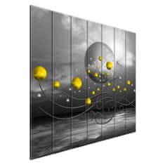 ZUTY Obrazy na stěnu - Žluté koule na šedém pozadí, 210x195 cm
