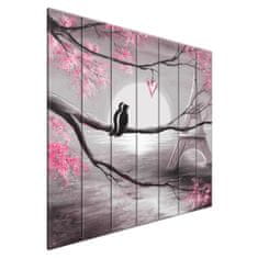 ZUTY Obrazy na stěnu - Romantický východ slunce v Paříži v růžové barvě , 210x195 cm