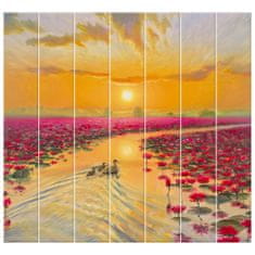 ZUTY Obrazy na stěnu - Kachny v liliích, 210x195 cm