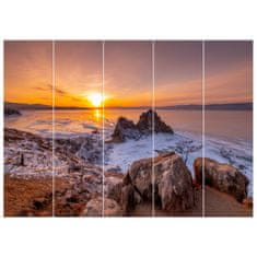 ZUTY Obrazy na stěnu - Západ slunce nad Bajkalem, 225x160 cm
