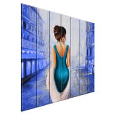 ZUTY Obrazy na stěnu - Procházka v Paříži, tmavě modrá, 210x195 cm