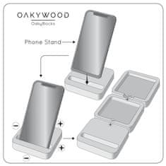 Oakywood Dřevěný stojan na telefon - Oakyblocks, černý