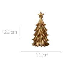 Home&Styling Zlatý Vánoční stromeček, 21 cm