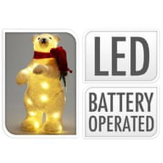 Home&Styling Zimní dekorace, lední medvěd s osvětlením LED barva bílá