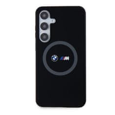 Bmw  M Printed Round and Logo Magsafe Silikonový Kryt pro Samsung Galaxy S24+ Black