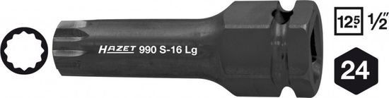 Hazet Vnější rázový nástrčný klíč XZN 1/2" M16 Hazet - HA161010