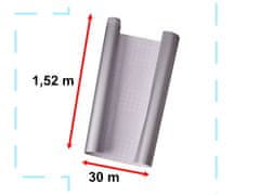 WOWO Role 4D Karbonové Stříbrné Fólie - Rozměry 1,52x30m, Kód Produktu 9086