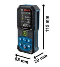 BOSCH Professional laserový měřič vzdálenosti GLM 50-27 CG + 2× baterie 1,5 V LR6 (AA) (0601072U00)