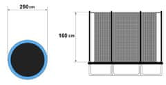 ModernHome Vnitřní síť pro trampolínu 250 cm 10 ft / 6