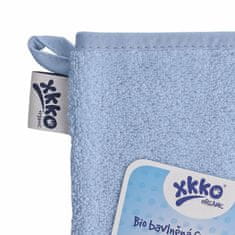 XKKO Organic BIO bavlněná froté žínka - Baby Blue