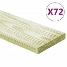 Vidaxl Podlahová prkna 72 ks 8,64 m² 1 m impregnované borové dřevo