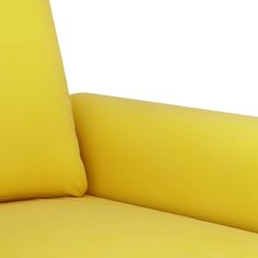 Vidaxl 3dílná sedací souprava s polštáři žlutá samet