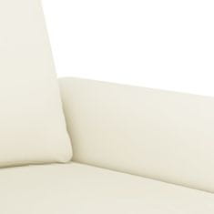 Vidaxl 3dílná sedací souprava s poduškami krémová samet