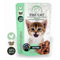 Fine Cat Fine Cat KITTEN kapsička pro koťata kuřecí maso v omáčce 100g