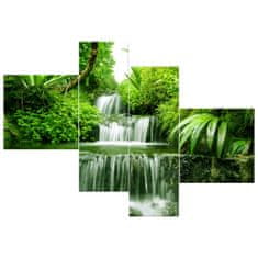 ZUTY Obrazy na stěnu - Vodopád v deštném pralese, 100x70 cm