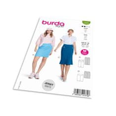 Burda Střih Burda 5825 - Úzká sukně s tvarujícím pasem, mini sukně