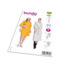 Burda Střih Burda 5845 - Košilové šaty se stahováním v pase, propínací šaty