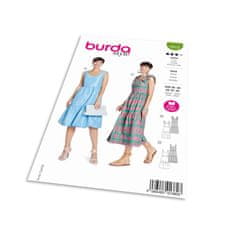 Burda Střih Burda 5813 - Šaty na ramínka s volánky, balonové šaty