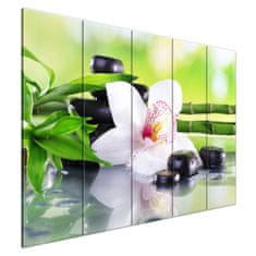 ZUTY Obrazy na stěnu - Koupelové kameny a orchidej, 225x160 cm