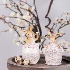 Clayre & Eef Velikonoční dekorace, zajíček v květináči