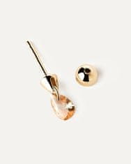 PDPAOLA Elegantní pozlacená single náušnice se zirkonem Peach Lily Gold PG01-204-U