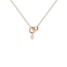 PDPAOLA Krásný pozlacený náhrdelník Peach Lily CO01-844-U