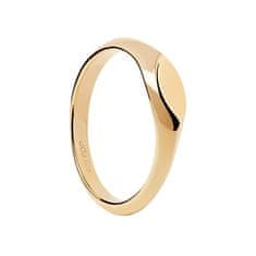 PDPAOLA Minimalistický pozlacený prsten Duke Vanilla AN01-A54 (Obvod 52 mm)
