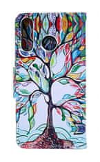 TopQ Pouzdro Huawei P30 Lite knížkové Barevný strom 41443