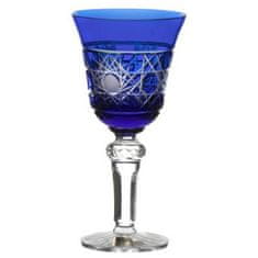 Caesar Crystal Sklenice na víno Flake, barva modrá, objem 240 ml