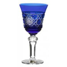 Caesar Crystal Sklenice na vínoFlake, barva modrá, objem 180 ml