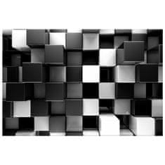 ZUTY Obrazy na stěnu - Černobílé 3D bloky, 30x20 cm