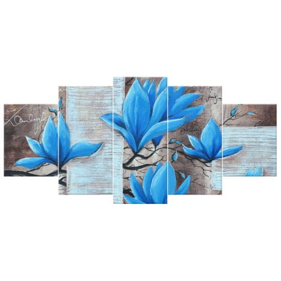 ZUTY Obrazy na stěnu - Modrá magnólie, 150x70 cm
