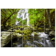 ZUTY Obrazy na stěnu - Vodopád v zelené barvě, 225x160 cm