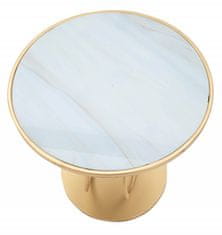 Mauro Ferretti Pomocný stolek, kulatý, zlatá konstrukce, ? 55 cm