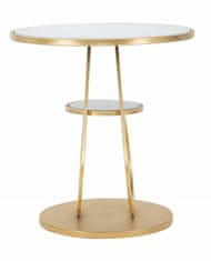 Mauro Ferretti Pomocný stolek, kulatý, zlatá konstrukce, ? 55 cm