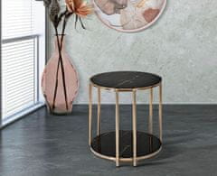 Mauro Ferretti Kávový stolek s imitací mramoru, 45 x 46 cm