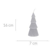 Home&Styling Dekorační vánoční stromeček, 7 x 16 cm barva šedá