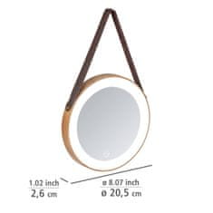Wenko Bambusové závěsné zrcadlo, ? 21 cm