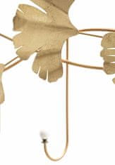 Mauro Ferretti Věšák ve tvaru listů, zlatý, 3 háčky