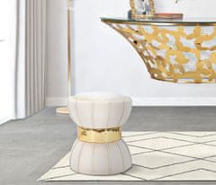 Mauro Ferretti Sametový stolek se zlatým detailem, ? 40 cm