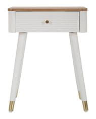 Mauro Ferretti Noční stolek se zásuvkou a dřevěnou deskou