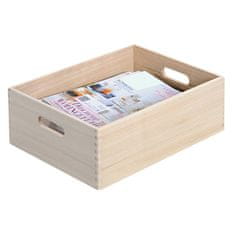 Kesper Dřevěná úložná krabice s víkem, 39 x 29 cm